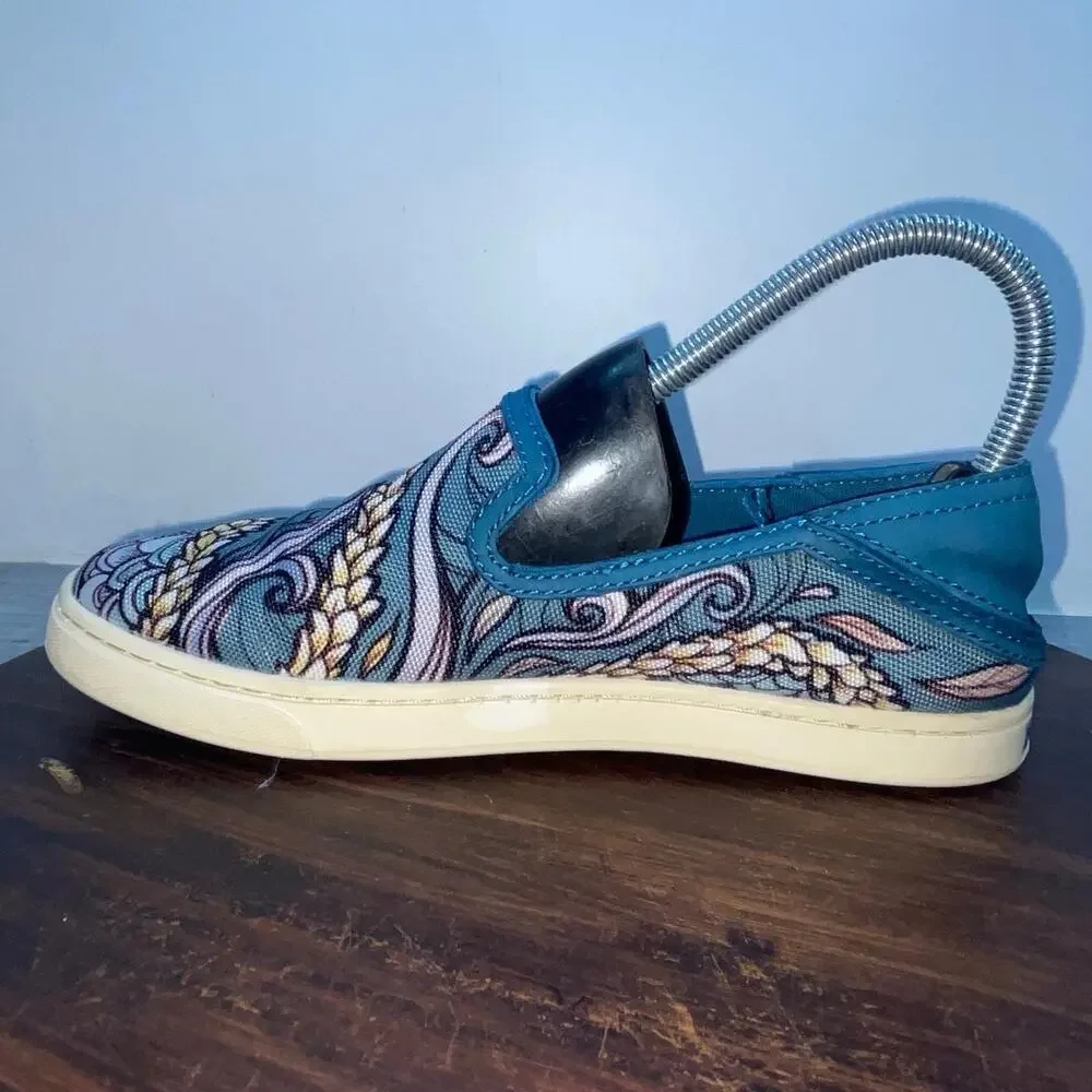Olukai Kailua Hoa Wooden Wave Slip On Flats Shoes Sneakers Womens Size 6